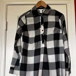 H&M black & white shirt dress size S